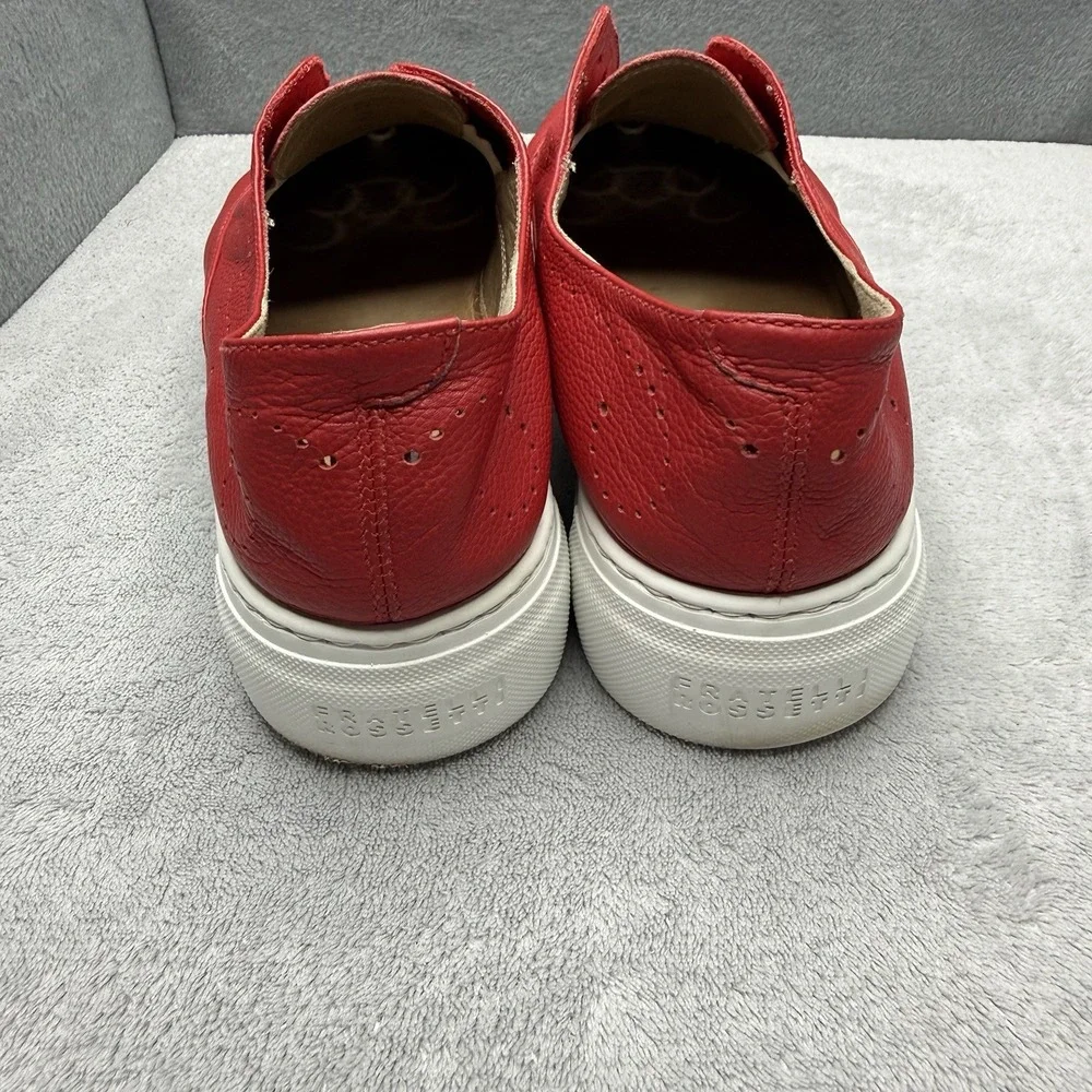 Fratelli Rossetti Hobo Sport Women's 38 Red Leather Platform Slip On Sneakers - Picture 3 of 9